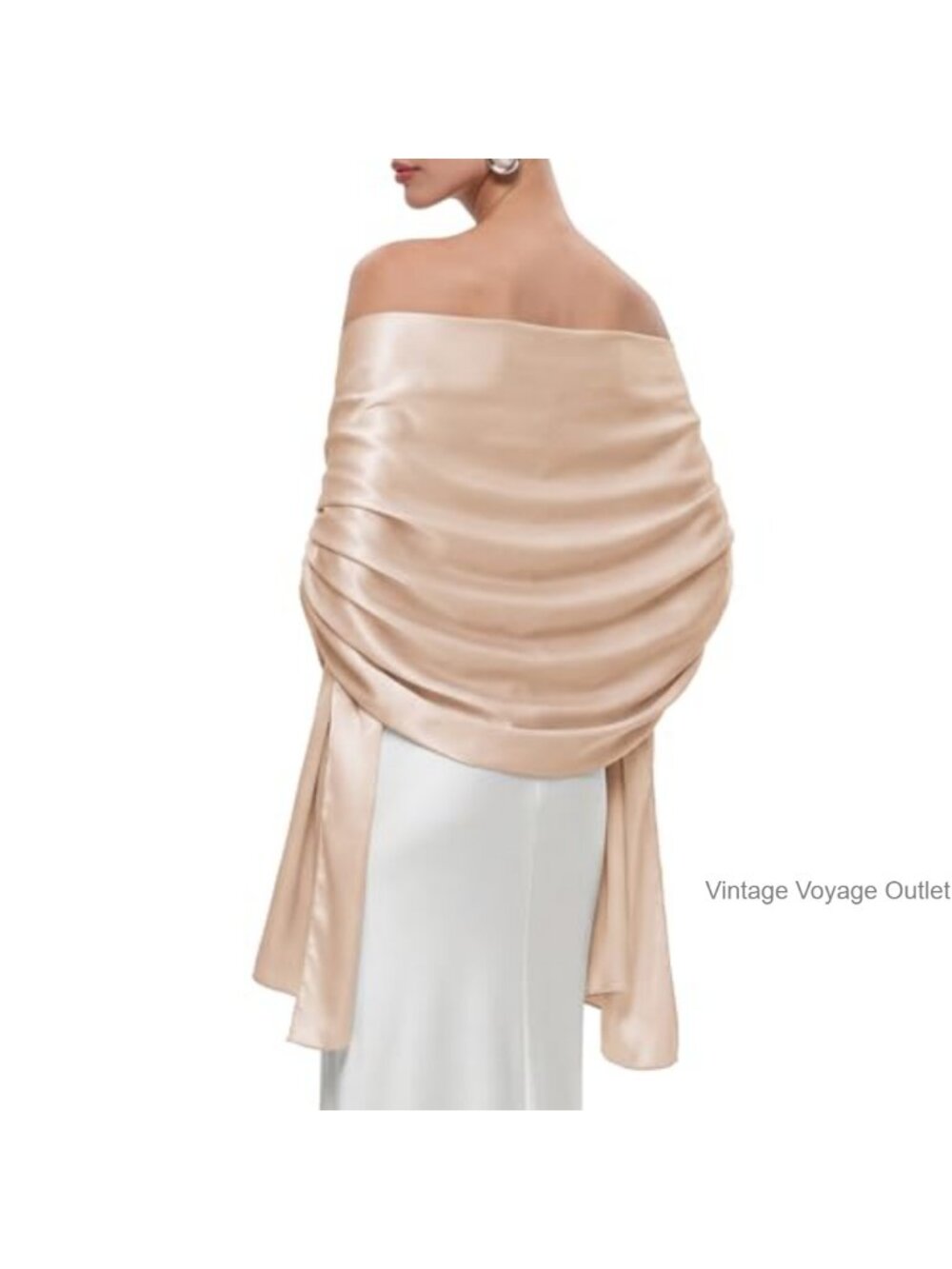 Satin Shawl Wrap Evening Dress Wedding Bridesmaid Gift